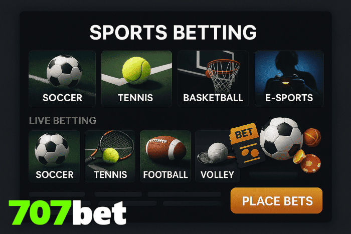 Aposte em apostas esportivas no cassino online 707BET